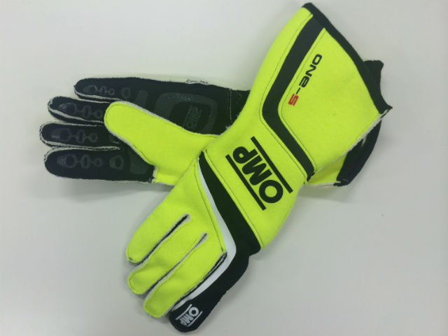 OMP RacingGloves One S yellow