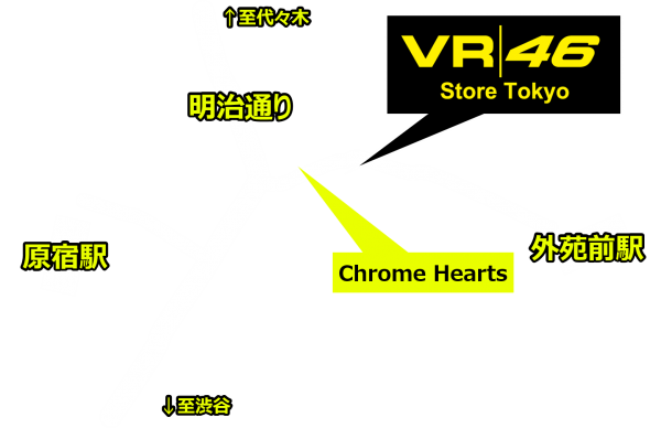 VR46 Store Tokyoマップ